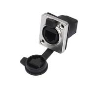 Watreketal Coupleur RJ45 De Type D À sur Panneau en Métal ABS Verrouillage À 180/90 Degrés pour L'extérieur Cat6/Cat5e Châssis Réseau Monté sur Port Ethernet D Sub
