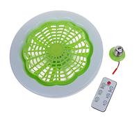 Watreketal E27 LED Plafonnage Lampe À Fans De Lampe Réglable Vitesse Refroidissement du Vent Réglable avec Télécommande pour Le Dortoir D'étude La Chambre À La Maison avec des Auvents Télécarriques