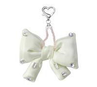 Watreketal Élégant nœud porte-clés accessoire de sac avec strass étincelants pratique pour usage quotidien pendentif sac à main décoration élégante porte-clés, bleu