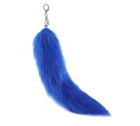 Watreketal Élégant pendentif de sac en forme de queue d'animal pour téléphone - Porte-clés tendance - Porte-clés doux unisexe - Pendentifs colorés - Décoration pour étui de téléphone, bleu marine