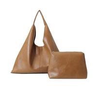 Watreketal Élégant sac à bandoulière en cuir synthétique pour femme avec intérieur spacieux et sac sous les aisselles, sac à main polyvalent, ensemble de 2 pièces, sac à main de voyage décontracté