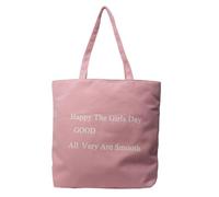 Watreketal Elegant Womens Canvas Shopper Avec Lettre Imprimer Une Capacité À Glissière Éclair