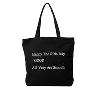 Watreketal Elegant Womens Canvas Shopper Avec Lettre Imprimer Une Capacité À Glissière Éclair