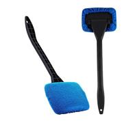 Watreketal Ensemble De Nettoyage Pare-Brise Voiture 2 Pièces Conception Ergonomique avec Brosse en Microfibre Douce Et Lame en Caoutchouc pour Une Utilisation Sûre Épurateur Nettoyant Désembueur