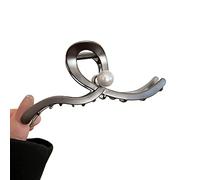 Watreketal Epingle à Cheveux,Pince à cheveux pour séance photo de célébrités sur Internet avec attrape-cheveux incurvé en perles pour femmes, épingles à cheveux demi-chignon pour cheveux longs