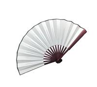 Watreketal Éventail pliable en tissu - Accessoires décoratifs pour mariage, fêtes en plein air, décorations de mariage, blanc, 20 cm