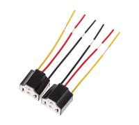 Watreketal Femelle H4 9003 HB2 Support d'ampoule de phare de voiture Fil d'extension Connecteur de lampe LED Connecteur Céramique Pigtail Plug Adaptateur Socket 2 Pcs Car Cables Jump Start Portable