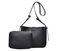 Watreketal Femmes À Capacité Épaule PU Cuir Crossbody Simple Bucket Élégant Messagers Pour Femmes Quotidiennes Crossbody Capacité Épaule PU Leather Messenger