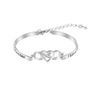 Watreketal Forever Love Cœur avec chaîne réglable en strass Cadeau d'anniversaire Cadeau de Noël pour femme Cœur, taille unique, Comme décrit