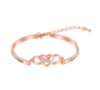 Watreketal Forever Love Cœur avec chaîne réglable en strass Cadeau d'anniversaire Cadeau de Noël pour femme Cœur, taille unique, Comme décrit