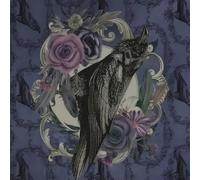 Watreketal Gothicism Styles Nappe de tarots avec motif élégant corbeau et rose pour pratiques spirituelles Nappe de divination