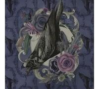 Watreketal Gothicism Styles Nappe de tarots avec motif élégant corbeau et rose pour pratiques spirituelles Nappe de divination