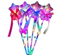 Watreketal Handheld Magical Stick Princess Lend Wand Stage Accesstes Outdoor for Play Light Up Toy Glow at Dark Girls Fav for Adults for Kids for Kids for Girls
