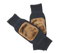 Watreketal Jambiere,Genouillères chaudes d'hiver pour hommes et femmes, 1 paire, genouillères épaisses en fausse polaire doublées de peluche, jambières de Protection à Compression