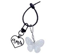 Watreketal Keychain De Papillon Unique Mignon Coeur Creux Clés Téléphone Mignon Charme Ami Anniversaire Gamin Chain Coeur Papillon Pendentif Pendentif