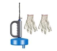 Watreketal Kit complet de débouchage en caoutchouc comprenant un récipient de rangement et des gants pour salle de bain, cuisine, plomberie, entretien hygiénique des canalisations avec gants