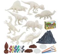 Watreketal Kit De Fabrication Kit Dinosaure Non Peint Améliore L'intelligence Creative Toy pour Kingdergarten Kids Plus 12 Mois Dinosaure Non Peint