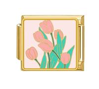 Watreketal Lien de bande Outil Sangle Lien Connecteur Fleur Thème Bande Attachement Acier Inoxydable Texture Collier Modulaire, taille unique, Comme décrit, Comme décrit.