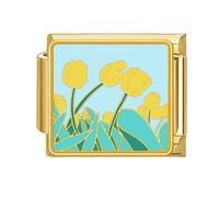 Watreketal Lien de bande Outil Sangle Lien Connecteur Fleur Thème Bande Attachement Acier Inoxydable Texture Collier Modulaire, taille unique, Comme décrit, Comme décrit.