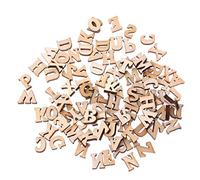 Watreketal Lot de 100 lettres en bois pour scrapbooking, fabrication de cartes, boutons grenouilles chinoises
