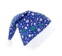 Watreketal Lot de 4 chapeaux de Père Noël unisexe flocon de neige pour les vacances, les festivals, les fêtes, la décoration de la maison, chapeaux de Noël amusants