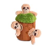 Watreketal Lot de 4 jouets pour animaux de compagnie créatifs - Jouet intéressant à cacher - Animal en peluche doux - Facile à nettoyer - Couineur à la peluche pour petits chiens