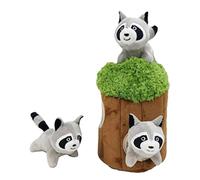 Watreketal Lot de 4 jouets pour animaux de compagnie créatifs - Jouet intéressant à cacher - Animal en peluche doux - Facile à nettoyer - Couineur à la peluche pour petits chiens