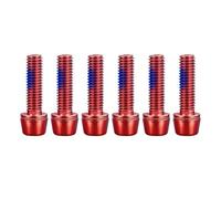 Watreketal Lot de 6 boulons d'étrier de frein de VTT en alliage pour installation de porte-bidon, vis de montage universelles pour tige de vélo