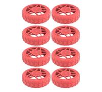 Watreketal Lot de 8 housses de roue de valise pratiques en silicone pour améliorer la durabilité des roues de bagages - Design résistant aux chocs pour les voyages d'affaires, Rouge, One Size