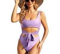 Watreketal Maillot de bain une pièce pour femme - Jambe haute - Bretelles spaghetti - Tendance - Cadeau - Maillot de bain pour femme - Vêtement de plage