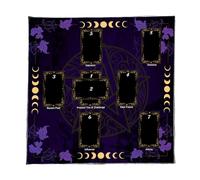 Watreketal Nappe de divinations - Carte de lecture - Astrologie, tarots, autels, tissu de divination - Accessoires de jeu de société - Tarots de lecture - Nappe spirituelle