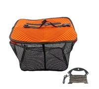 Watreketal Panier de pêche flottant pour poissons capturés - Cage de rangement pliable - Seau portable à séchage rapide