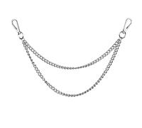 Watreketal Pantalons Argentés Chaînes De Courroie Porte-traits Portefeuille Punk Rock Hip-Hop Biker Biker Pantalon Pour Hommes Chaînes Jeans À Double Taille