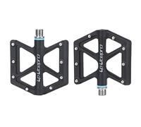 Watreketal Pédales de vélo pliables en nylon - Pédales larges et plates - Rouge/violet/noir - Pédales de vélo stationnaire - Pédales de vélo de montagne - Pédales de rechange pour vélo de route - Pour