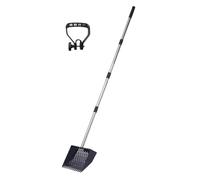 Watreketal Pelle à fumier en fer haute performance avec bords dentelés de 25,4 cm et extensible pour les cosses de poulet, utilitaire d'enlèvement des déchets Grimalkin et cavité de poulet