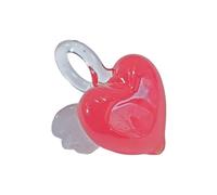 Watreketal Pendentif coloré en forme de cœur en verre fait à la main, accessoires décoratifs pour bijoux décoratifs pour un usage quotidien, collier en forme d'aile de cœur en verre pour femme, taille