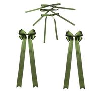 Watreketal Pinces à cheveux vertes avec nœud des années 2000 - Grand nœud plat - Épingle à cheveux élégante pour bouquets