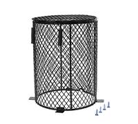 Watreketal Protection de lampe chauffante pour reptiles avec 4 vis, amphibiens - Couvercle en maille anti-brûlure - Cylindre et ampoule de chaleur carrée Uvb