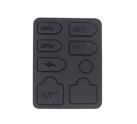 Watreketal Protection en silicone pour console de jeu 5 LAN Type-C USB Dock anti-poussière Accessoires de jeu Noir