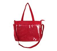 Watreketal Sac à bandoulière japonais pour femme - Jolie toile - Douleur - Sac à main pour étudiant - Joli sac à main transparent pour femme - Sac à main avec poignée supérieure, Rouge, One Size
