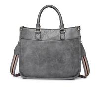 Watreketal Sac à bandoulière pour femme spacieux et facile à nettoyer, grand et pratique, élégant, grand, idéal pour faire du shopping, gris, One Size