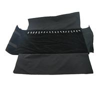 Watreketal Sac à bijoux en nylon - Boîte à bijoux de voyage - Boîte de rangement pour collier et boucles d'oreilles - Noir - Étui en silicone résistant aux rayures et aux chocs