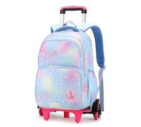 Watreketal Sac a dos,Sac d'école multifonctionnel, sac à dos à roulettes avec imprimé cœur coloré, adapté au bureau scolaire et aux voyages