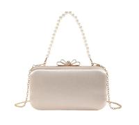 Watreketal Sac à main de soirée traditionnel avec fleur de pivoine et papillon, sac à bandoulière pour les amateurs de mode, sac à main Cheongsam en soie, champagne, One Size