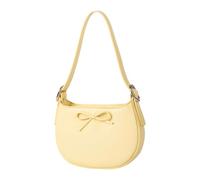 Watreketal Sac à main élégant avec nœuds décoratifs pour femme en cuir PU à bandoulière et sac à main sous les bras pour les trajets et les loisirs, sac à bandoulière décontracté, jaune, One Size
