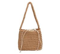 Watreketal Sac à main en coton tissé avec cordon de serrage pour femmes et filles, sac à main de luxe, petits sacs à bandoulière pour femmes, kaki, One Size