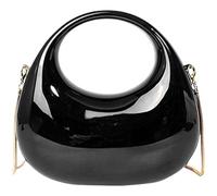 Watreketal Sac à main pour femme en forme de lune avec poignée supérieure pour cocktail, fête, sac à main scintillant pour fête de mariage, Noir , One Size