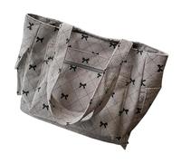 Watreketal Sac à main pratique en velours côtelé de grande capacité pour une utilisation décontractée et professionnelle, gris, One Size