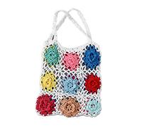 Watreketal Sacs à main à bandoulière pour femmes, sacs fourre-tout esthétiques, sacs fourre-tout tricotés pour les courses, les rencontres, les filles mignonnes en crochet de campagne pour les femmes