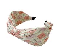 Watreketal Serre Tete,Accessoires pour cheveux doux pour femmes, bandeau pour se laver le visage, bandeaux élégants avec motif en treillis, cerceau pour cheveux doux